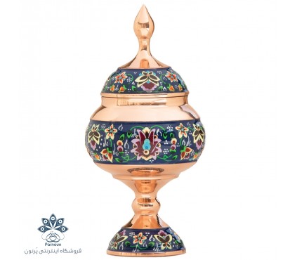 شکلات خوری پایه دار مس و پرداز میراث کد mp 051