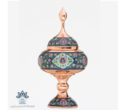 شکلات خوری مس و پرداز پایه دار میراث کد mp 056