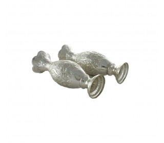 گلدان قلمزنی نقره نما 17 سانتیمتری