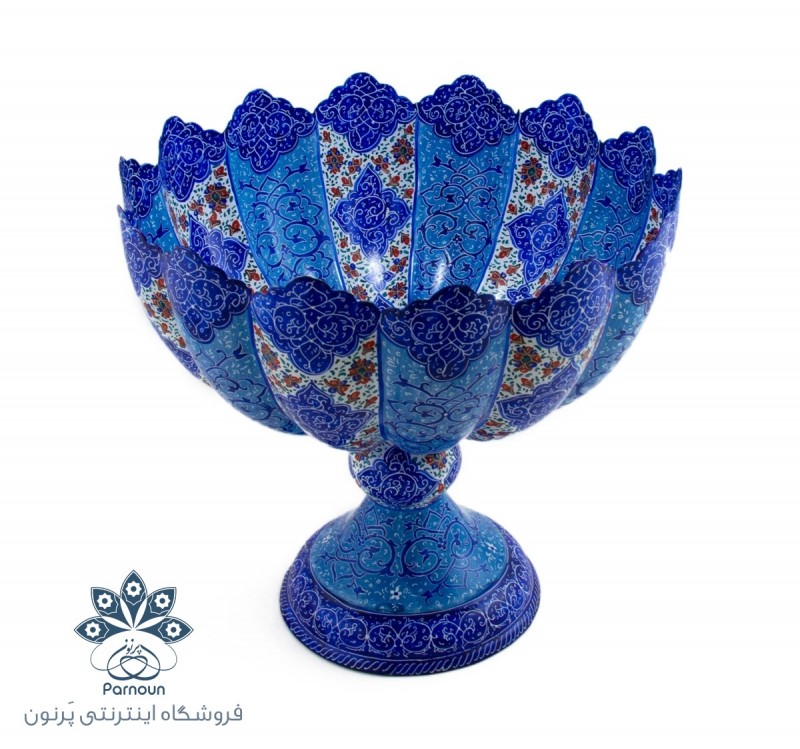 میوه خوری | آجیل خوری میناکاری با دهانه 24 سانتی