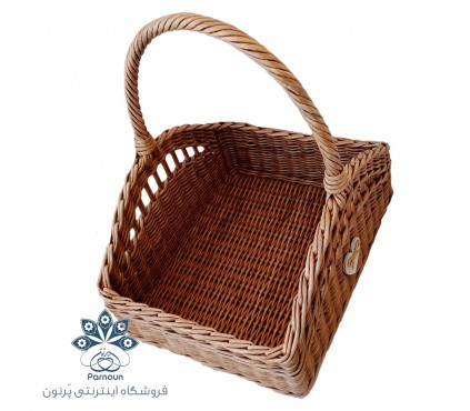 سبد حصیری دسته‌دار با کاربردهای مختلف