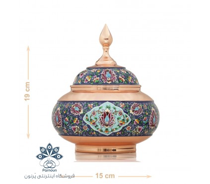 قندان مس و مینا mp014