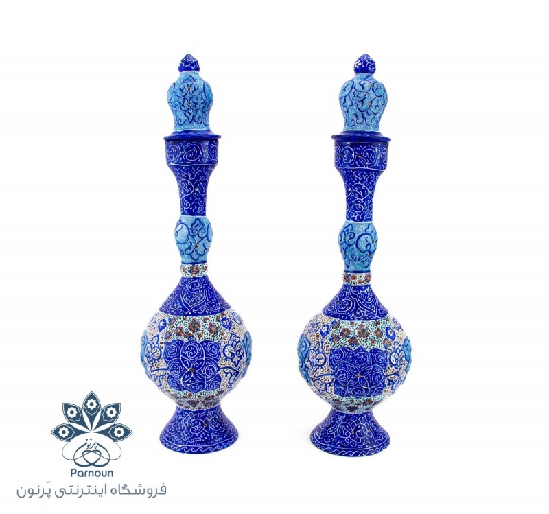 یک جفت تنگ (تُنگ)میناکاری شده با ارتفاع 32 سانتیمتر