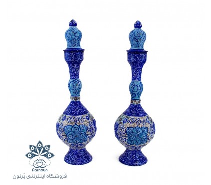 یک جفت تنگ (تُنگ)میناکاری شده با ارتفاع 32 سانتیمتر