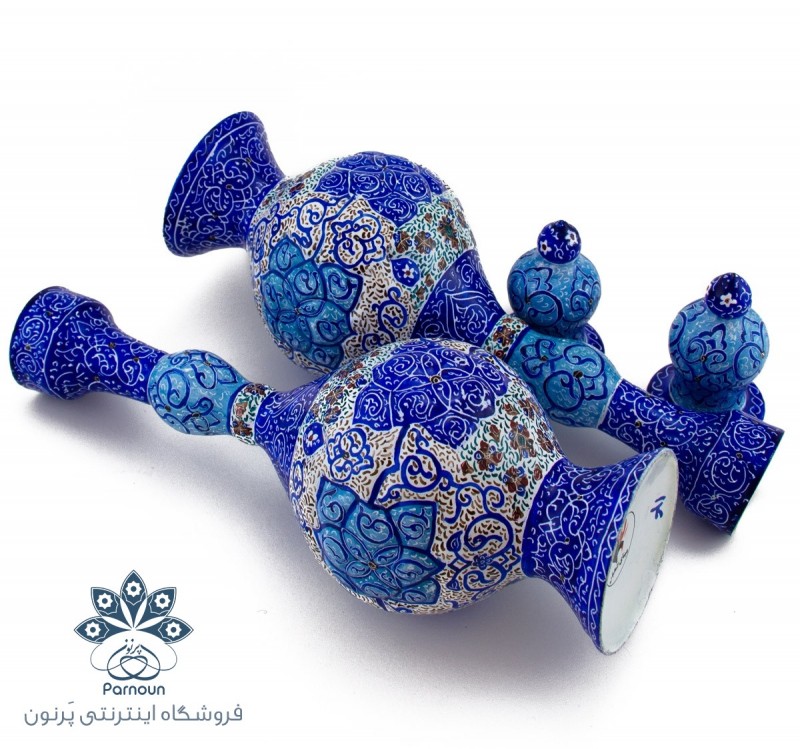 یک جفت تنگ (تُنگ)میناکاری شده با ارتفاع 32 سانتیمتر