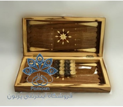 تخته نرد ساخته شده از چوب خالص گردو