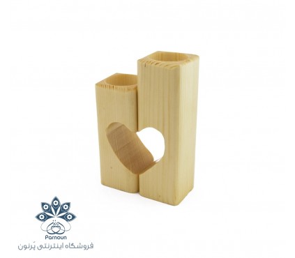 جا شمعی چوبی طرح قلب