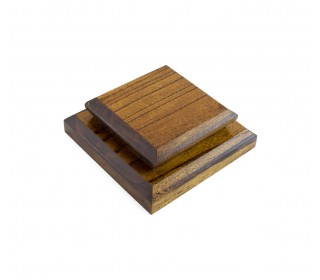 پایه تندیس چوبی دوسطحی با ارتفاع 4 سانتیمتر