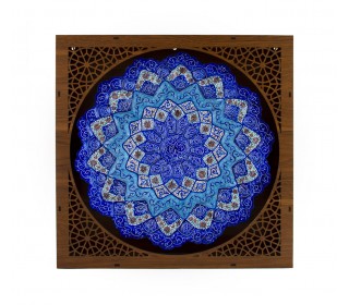 بشقاب میناکاری 30 سانتیمتری با جعبه