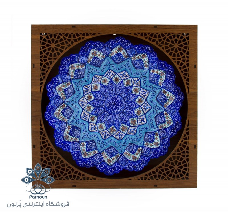 بشقاب میناکاری 30 سانتیمتری با جعبه