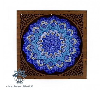 بشقاب میناکاری 30 سانتیمتری با جعبه