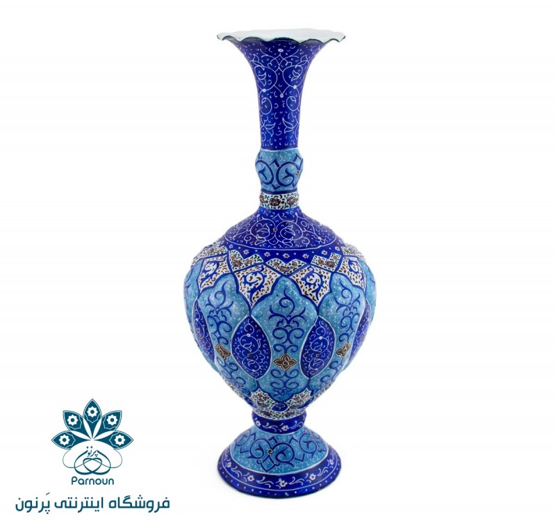 تک گلدان میناکاری 27 سانتی