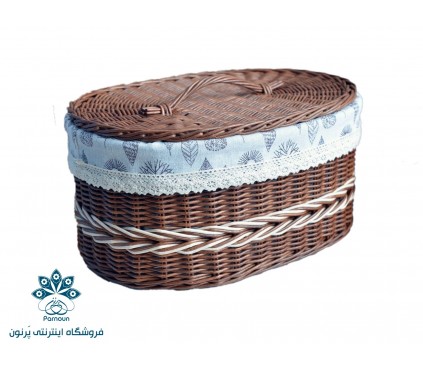 سبد بیضی درب دار