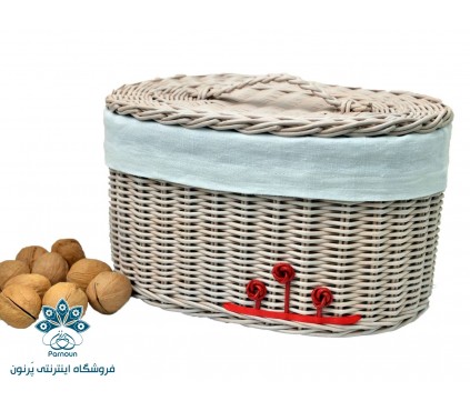 سبد بیضی درب دار