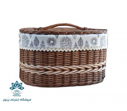 سبد بیضی درب دار