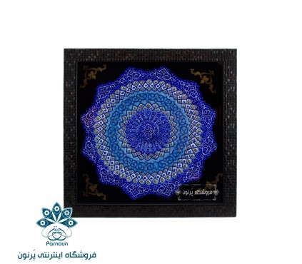 بشقاب میناکاری 25 سانتیمتری  قابدار