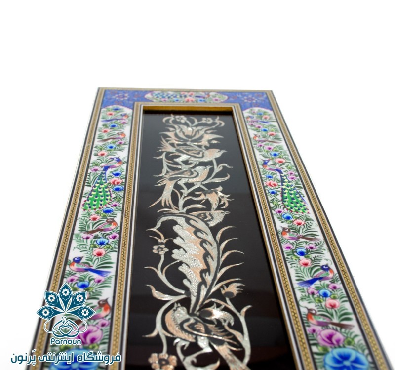 تابلو قلم‌زنی 22 در 55 با قاب نگارگری