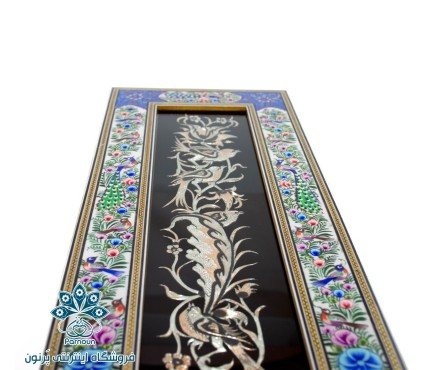 تابلو قلم‌زنی 22 در 55 با قاب نگارگری