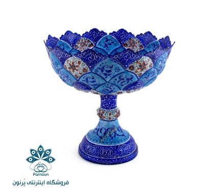 کاسه پایه دار مینا 20 سانتی