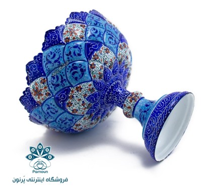 کاسه پایه دار مینا 20 سانتی