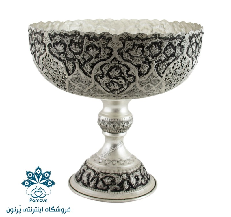 میوه خوری | آجیل خوری نقره نما پتینه کاری شده