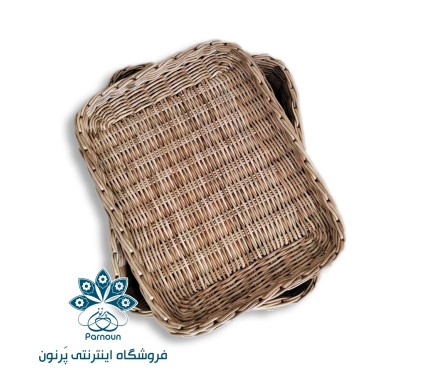 سبدحصیری با دستگیره چوبی 