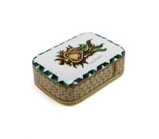 جعبه پاسور خاتم و نگارگری اصفهان