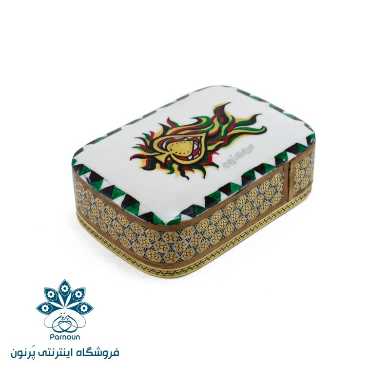 جعبه پاسور خاتم و نگارگری اصفهان