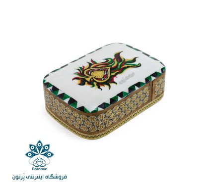 جعبه پاسور خاتم و نگارگری اصفهان