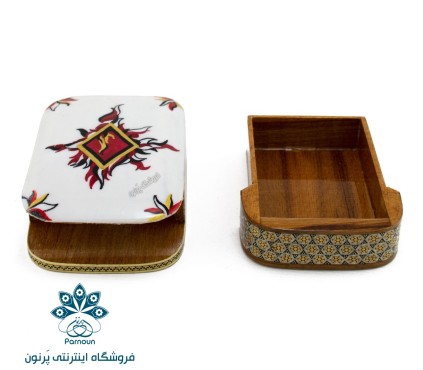 جعبه پاسور خاتم و نگارگری اصفهان