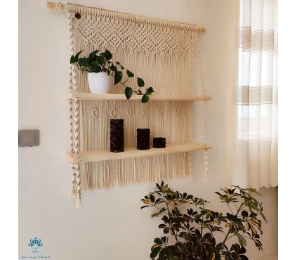 شلف دیوار کوب مکرومه