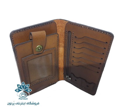 کیف پول چرم طبیعی دست دوز 