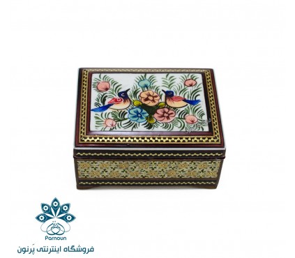 جعبه جواهرات خاتم و نقاشی 11 در 8 سانت