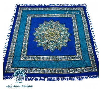 رومیزی قلمکاری اصفهان طرح ترنج در 4 رنگ ابعاد 1 در 1 متر