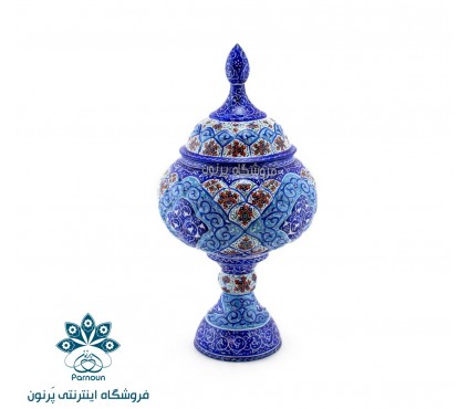 شکلات خوری میناکاری پایه دار 27 سانتی