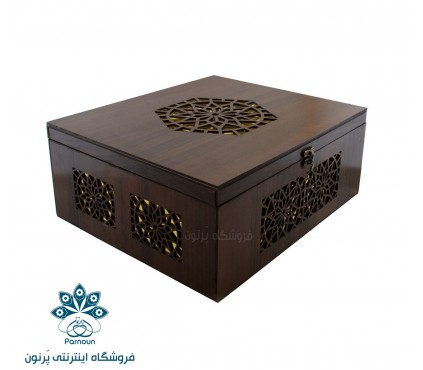 گلدان میناکاری 25 سانتی با جعبه چوبی