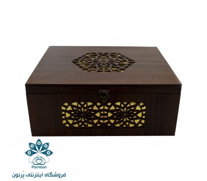 گلدان میناکاری 25 سانتی با جعبه چوبی