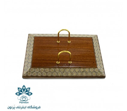 جا تقویمی رومیزی خاتم ابعاد 25 در 18 سانت