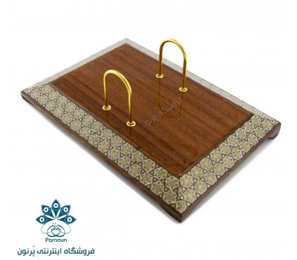 جا تقویمی رومیزی خاتم ابعاد 25 در 18 سانت