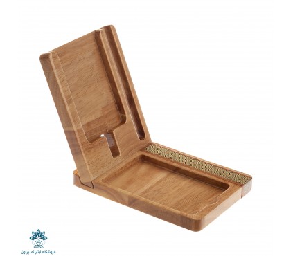 استند چوبی موبایل کوچک طرح خاتم کندویی فرانام