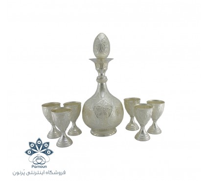 تنگ و جام قلمزنی نقره نما
