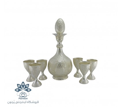 تنگ و جام قلمزنی نقره نما
