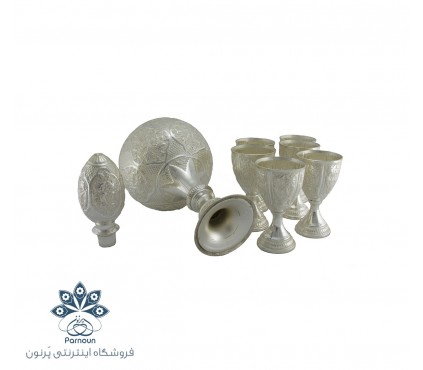 تنگ و جام قلمزنی نقره نما