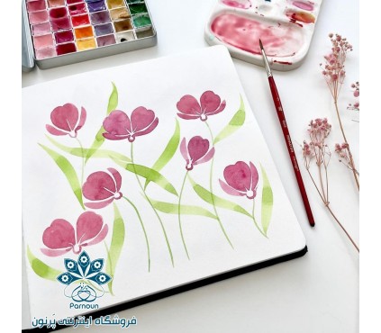 تابلو نقاشی گل صورتی