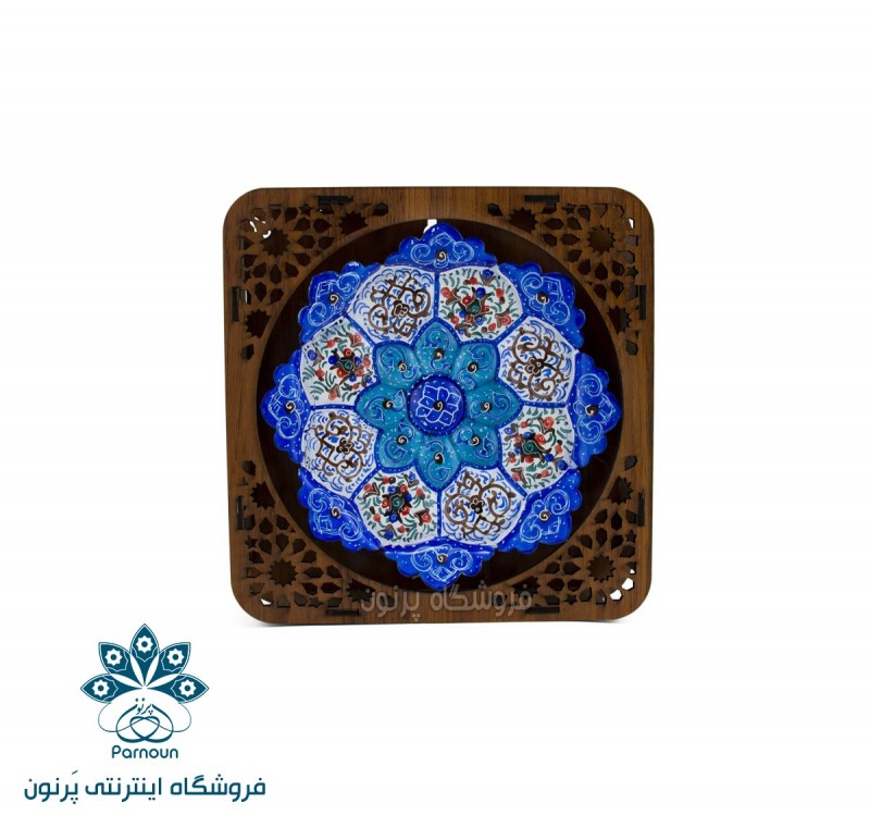 بشقاب میناکاری 16 سانتیمتری با جعبه