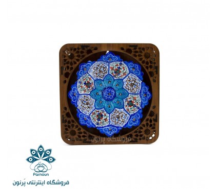 بشقاب میناکاری 16 سانتیمتری با جعبه