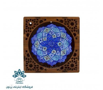 بشقاب میناکاری 20 سانتیمتری با جعبه