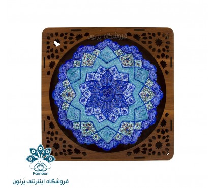 بشقاب میناکاری 25 سانتیمتری با جعبه