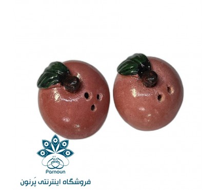 یک جفت نمکدان دست ساز طرح سیب