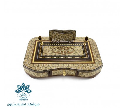 جا قلمی رومیزی خاتم کاری مدیریتی 24 در 16 cm